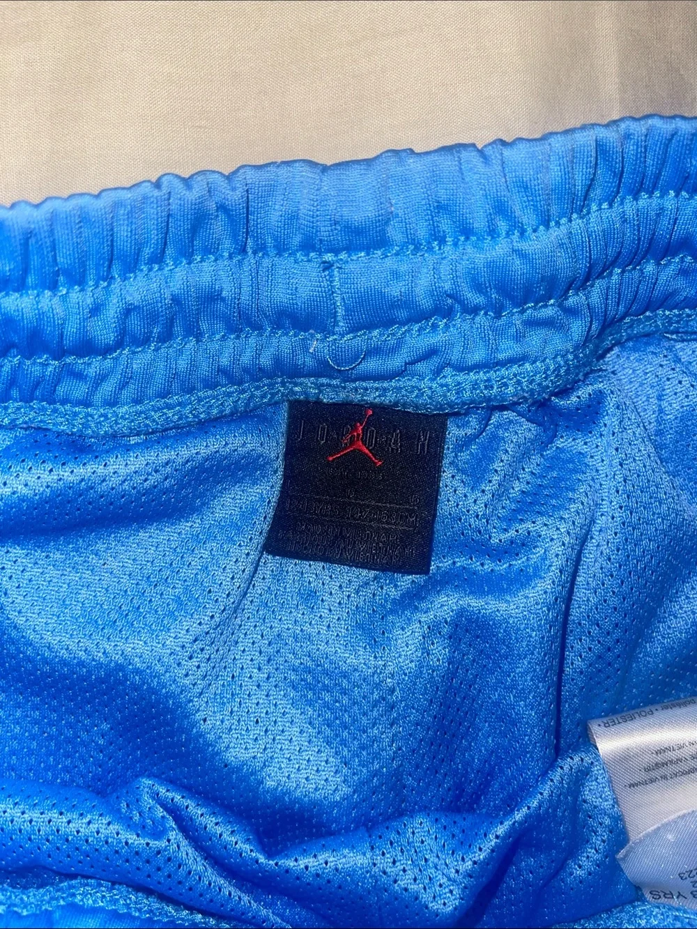 Nike Light Blue Mesh Shorts with White Trim